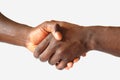 Black Left Handshake Royalty Free Stock Photo