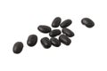 Black legumes beans isolated on white background. Vegetarian healthy food