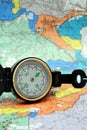 Black Lensatic Compass