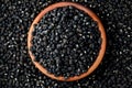 Black Lentils Maa de Daal, Black matpe beans, Black urad, urad whole. Lentils in Pottery