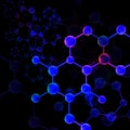 Black light molecule bond background ()