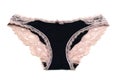 A black and light pink colored woman panty brief underwear