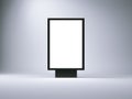 Black lightbox in the empty studio. Blank wall Royalty Free Stock Photo