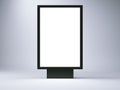 Black lightbox in the empty studio. Front view Royalty Free Stock Photo