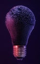 Black lightbulb with bubbles Royalty Free Stock Photo