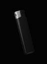 Black lighter on a black background isolated Royalty Free Stock Photo