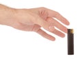 Black lighter in hands Royalty Free Stock Photo