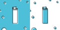 Black Lighter icon isolated on blue and white background. Random dynamic shapes. Vector Illustration