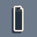 Black Lighter icon isolated on grey background. Long shadow style. Vector Royalty Free Stock Photo