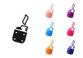 Black Lighter icon isolated on white background. Set icons colorful. Vector Royalty Free Stock Photo