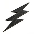 Black lightning bolt isolated on white background Royalty Free Stock Photo
