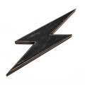 Black lightning bolt isolated on white background Royalty Free Stock Photo