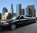 Black limousine in Los Angeles