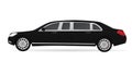 Black limousine. side view