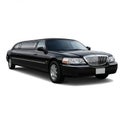Black Limousine on White Background Royalty Free Stock Photo