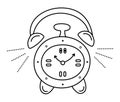 Black line alarm clock