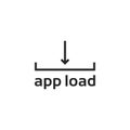 Black line app loading logo Royalty Free Stock Photo