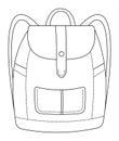 Black line backpack for school and travel