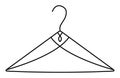 Black line clothes hanger symbol