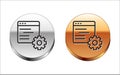 Black line Computer api interface icon isolated on white background. Application programming interface API technology Royalty Free Stock Photo