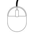 black line computer mouse , illustration Royalty Free Stock Photo