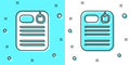 Black line Dossier folder icon isolated on green and white background. Random dynamic shapes. Vector