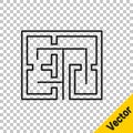 Black line Evacuation plan icon isolated on transparent background. Fire escape plan. Vector Royalty Free Stock Photo
