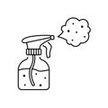 The black line garden spray gun icon. Garden icons. Logo Lineart. Fertilizers Royalty Free Stock Photo