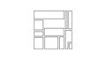 Black line House Edificio Mirador icon isolated on white background. Mirador social housing by MVRDV architects in