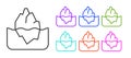 Black line Iceberg icon isolated on white background. Set icons colorful. Vector