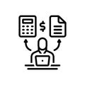 Black line icon for Accountant, actuary and financial Royalty Free Stock Photo