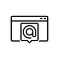 Black line icon for Alias, nickname and name Royalty Free Stock Photo