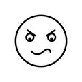 Black line icon for Angry, irritable and emotion Royalty Free Stock Photo