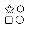 Black line icon for Basically, mathematically and type