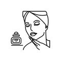Black line icon for Beauty, fineness and loveliness