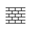 Black line icon for Brick Wall, brick and impetigo Royalty Free Stock Photo