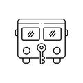 Black line icon for Bus, protection, and saftey Royalty Free Stock Photo