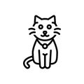 Black line icon for Cat, pussy and heck