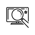Black line icon for Clearly, plainly and openly Royalty Free Stock Photo