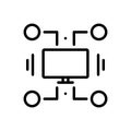 Black line icon for Cobol, application and technology