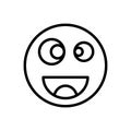 Black line icon for Funny, amusing and comic Royalty Free Stock Photo