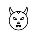 Black line icon for Giant, devil and monster