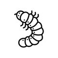 Black line icon for Grub, bettle and larva