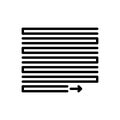 Black line icon for Justify, vindicate and document Royalty Free Stock Photo