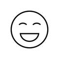 Black line icon for Laugh, laughter and emotion