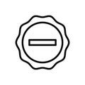 Black line icon for Minus, less and negative