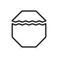 Black line icon for Part, portion and piece