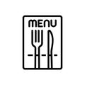 Black line icon for Restaurant, shop and food