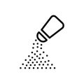 Black line icon for Salt, saline and briny Royalty Free Stock Photo