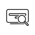 Black line icon for Search, investigation and find